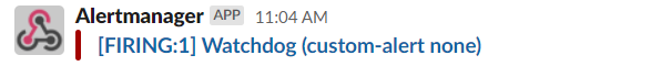 Screenshot of watchdog alert in slack
